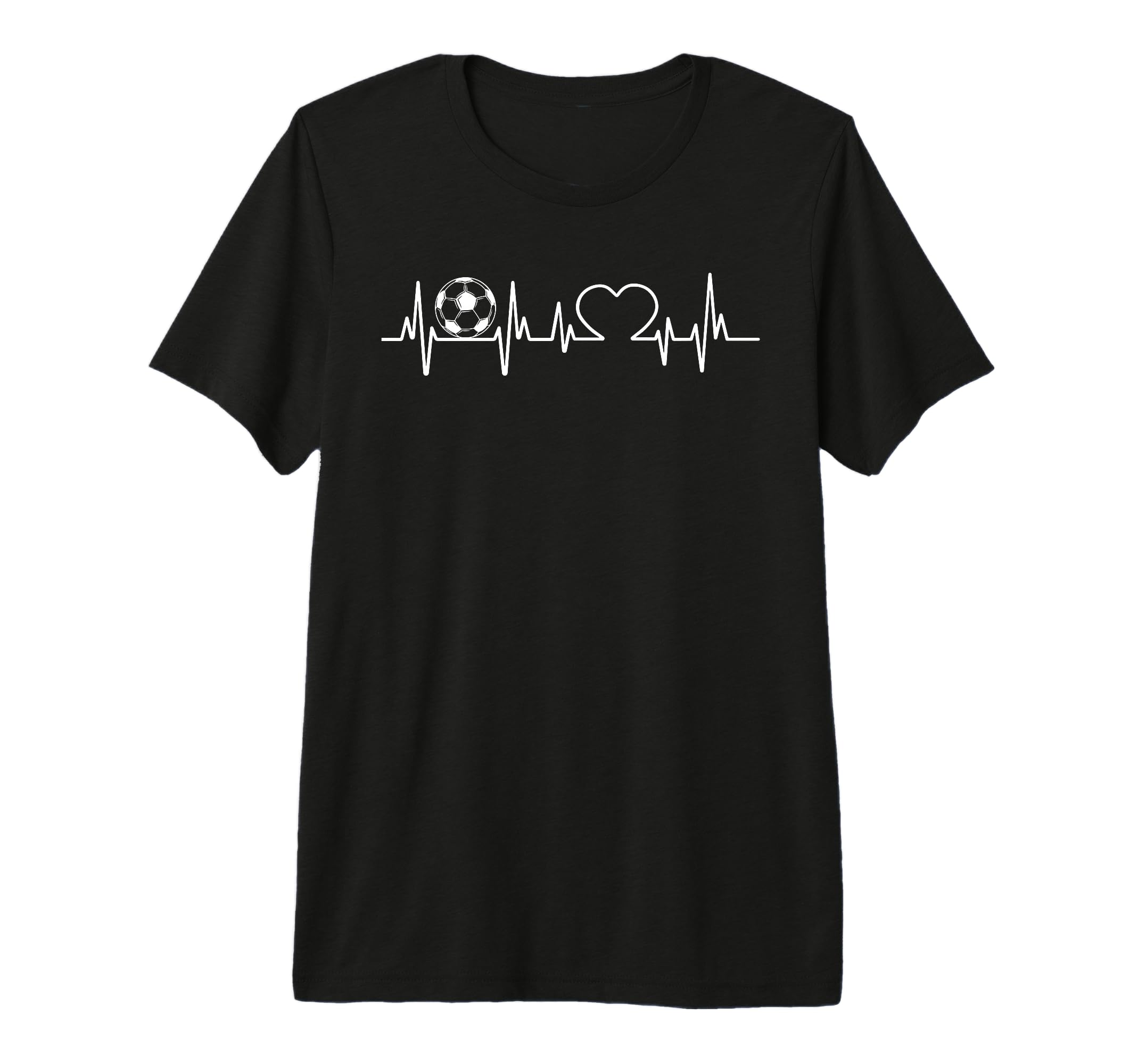 Soccer Heart Beat Pulse Play Sports T-Shirt - Novelty Apparel for Adults