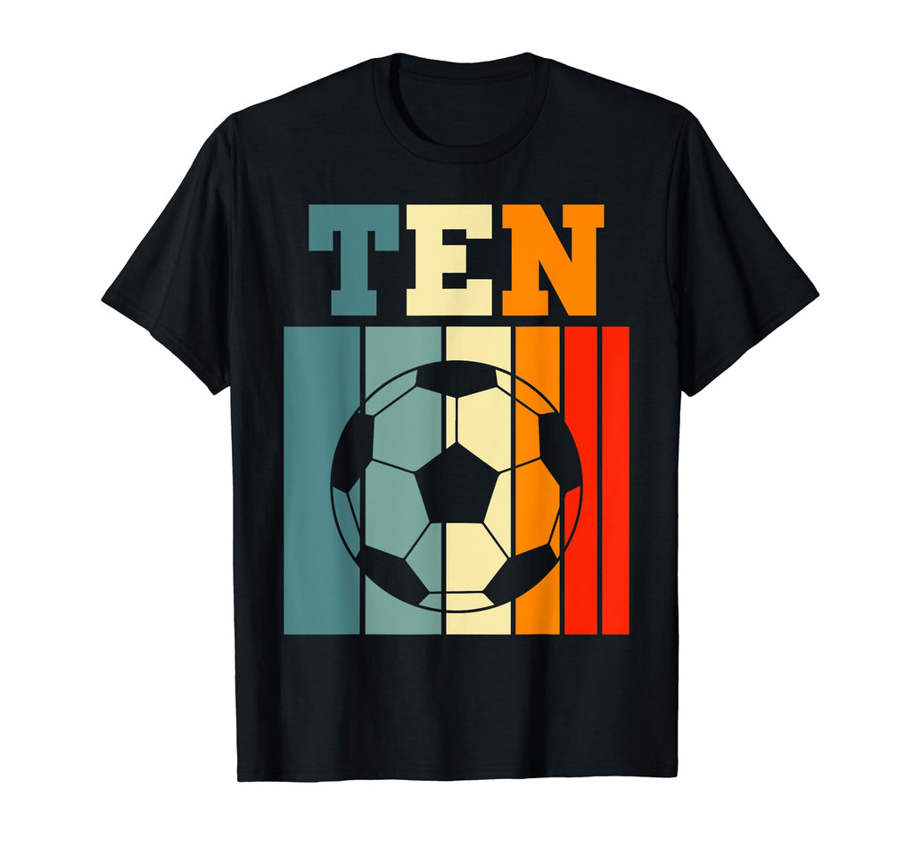 Ten 10Th Soccer Birthday Party 10 T-Shirt - Custom Art Print Men Women