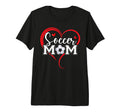 Funny Soccer Mom Heart Soccer Mama Happy T-Shirt - Streetwear Style Unisex