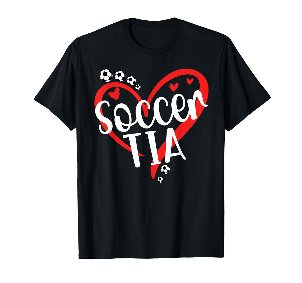 Soccer Tia Heart Tia Soccer Player T-Shirt - Fun Novelty Design Men Women