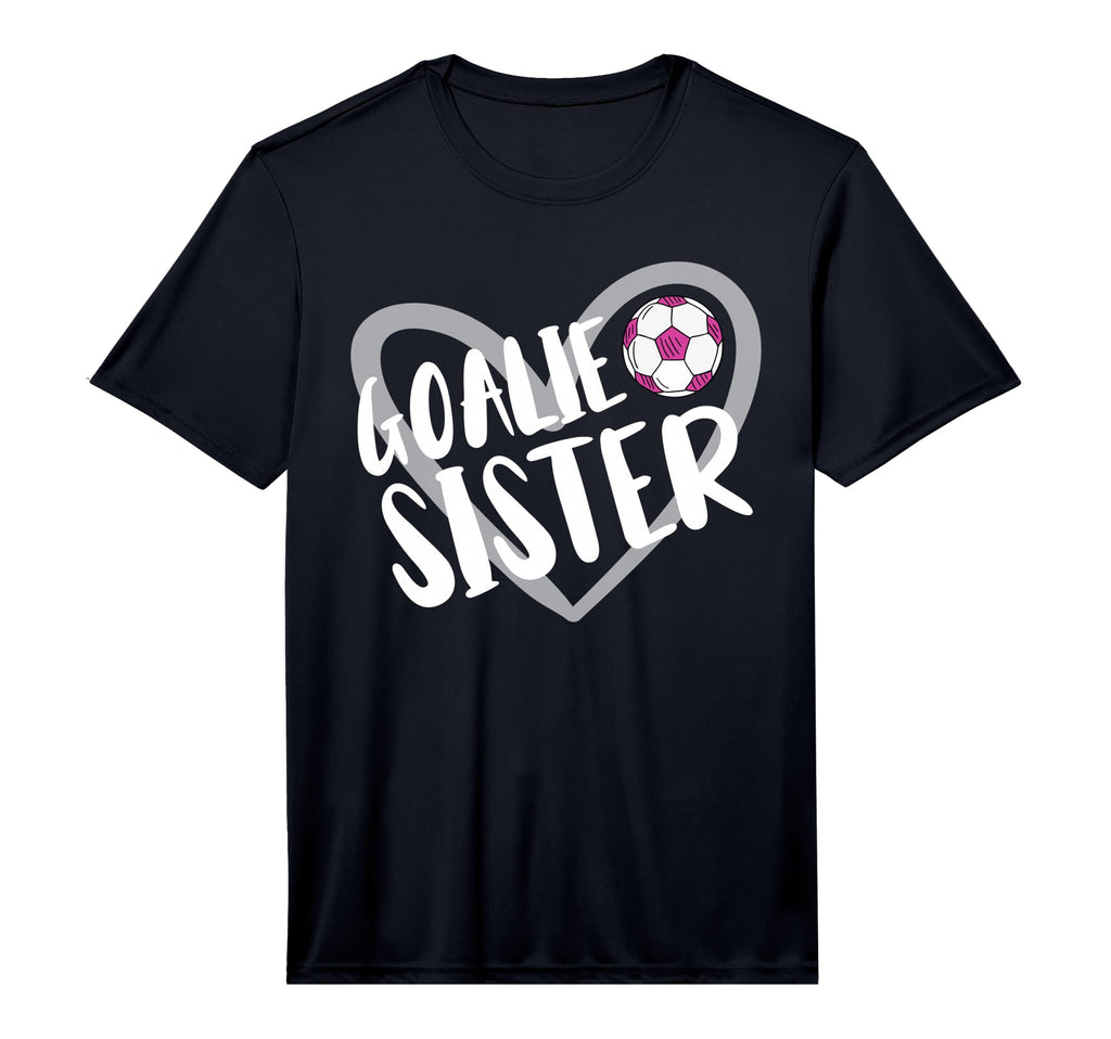 Soccer Goalie Sister Heart Performance T-Shirt - Aesthetic Graphic Unisex