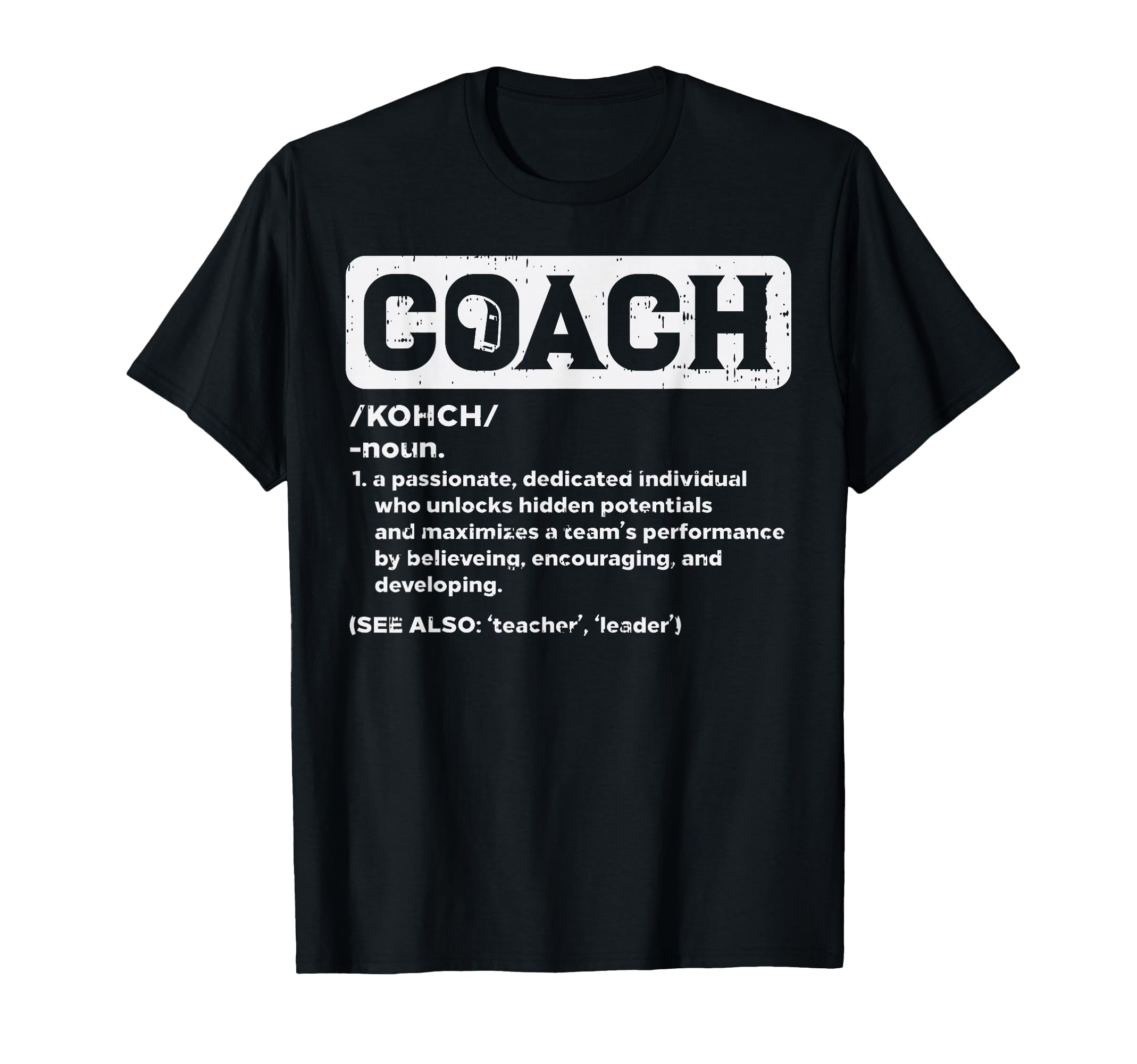 Coach Definition Football Gridiron T-Shirt - Aesthetic Graphic for Adults