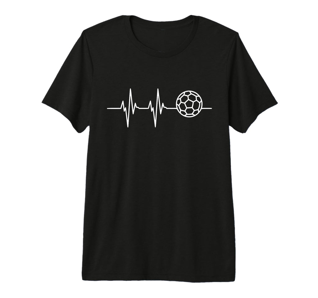 Heartbeat Soccer Ball Tri Blend T-Shirt - Graphic Print Men Women