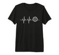 Heartbeat Soccer Ball Tri Blend T-Shirt - Graphic Print Men Women