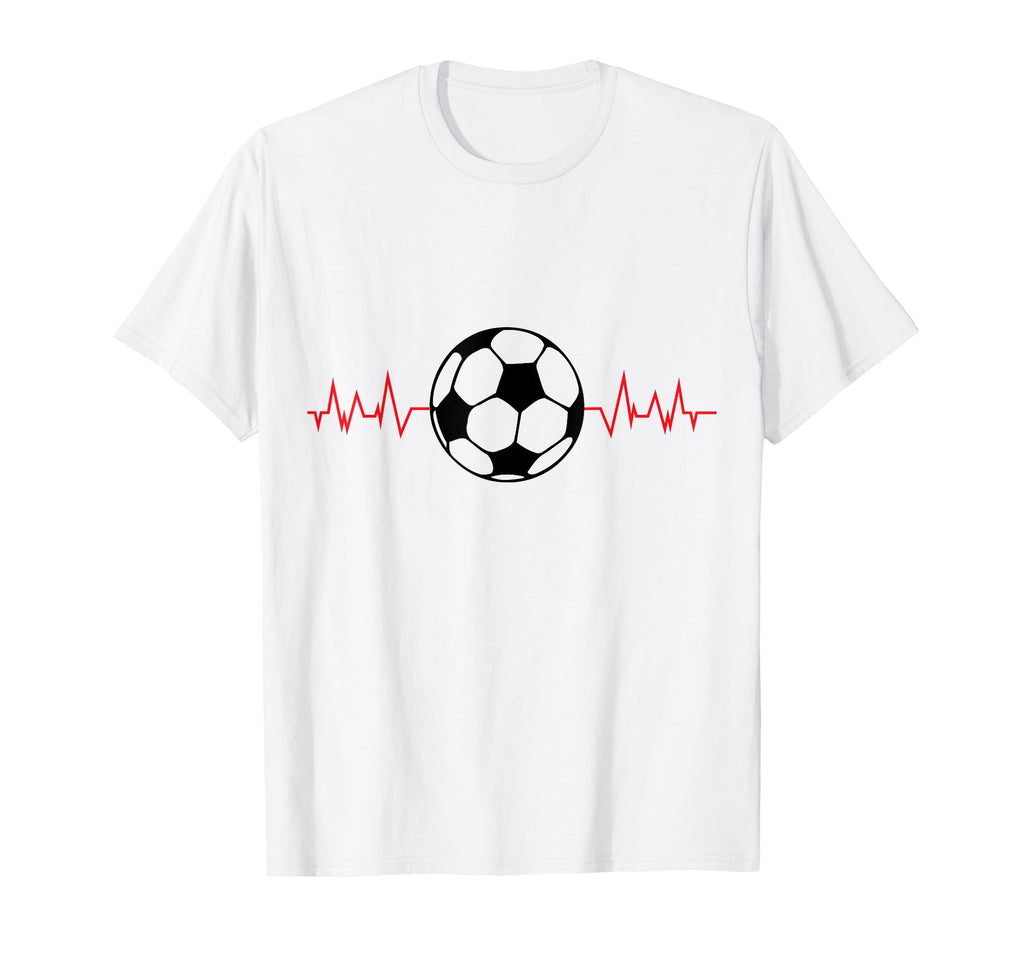 Soccer Ball Heartbeat Players And T-Shirt - Custom Art Print Men Women