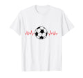 Soccer Ball Heartbeat Players And T-Shirt - Custom Art Print Men Women