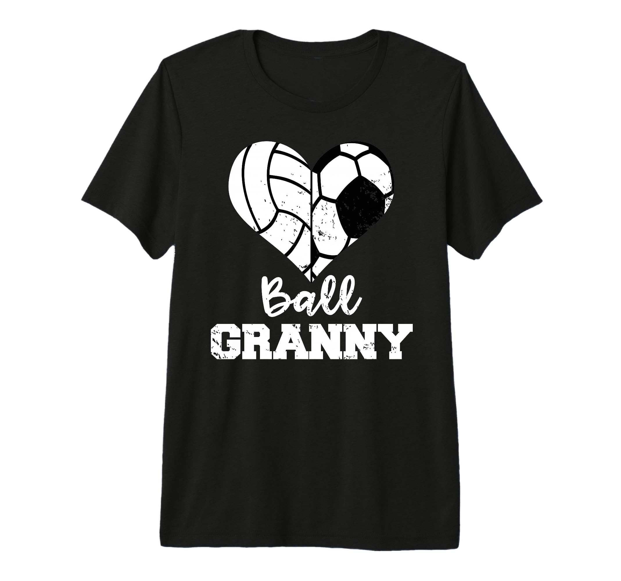 Ball Granny Heart Funny Soccer T-Shirt - Fun Novelty Design Unisex