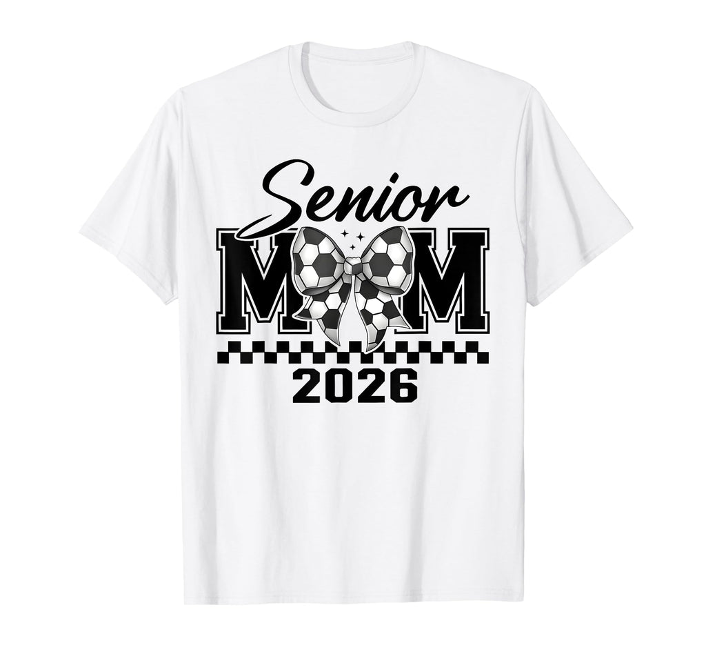 Groovy Senior Mom Soccer Class 2026 T-Shirt - Fun Novelty Design Men Women