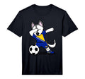 Dabbing Husky Dog Bosnia And Herzegovina T-Shirt - Unique Graphic Unisex