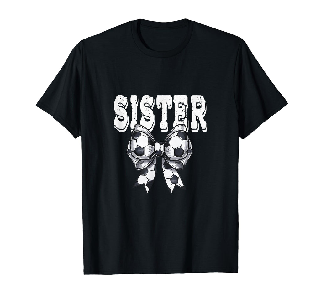 Coquette Soccer Bow Mom Sister Grandma T-Shirt - Unique Graphic Unisex