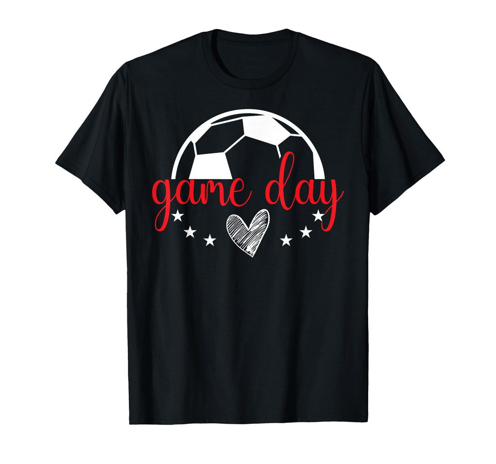 Game Day Soccer Heart Soccer T-Shirt - Casual Everyday Wear for Adults