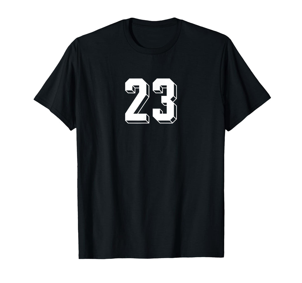 Number 23 80S 90S Soccer Team Jersey T-Shirt - Minimalist Print for Adults