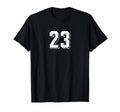 Number 23 80S 90S Soccer Team T-Shirt - Casual Everyday Wear Men Women