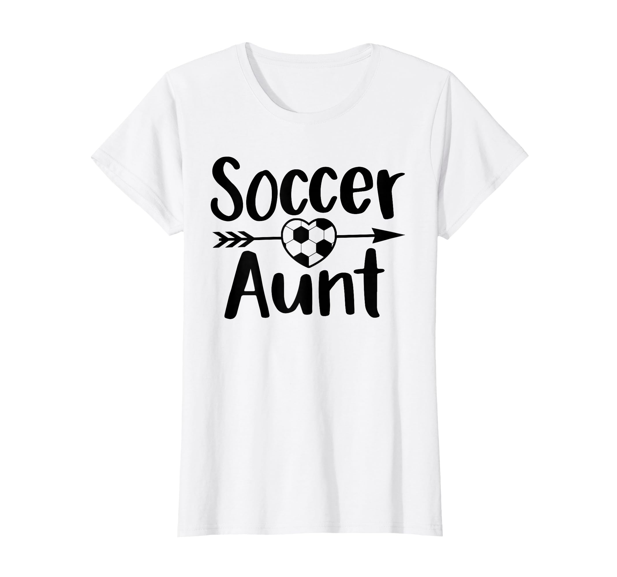 Soccer Aunt Heart Sport Lover Auntie T-Shirt - Casual Everyday Wear Unisex