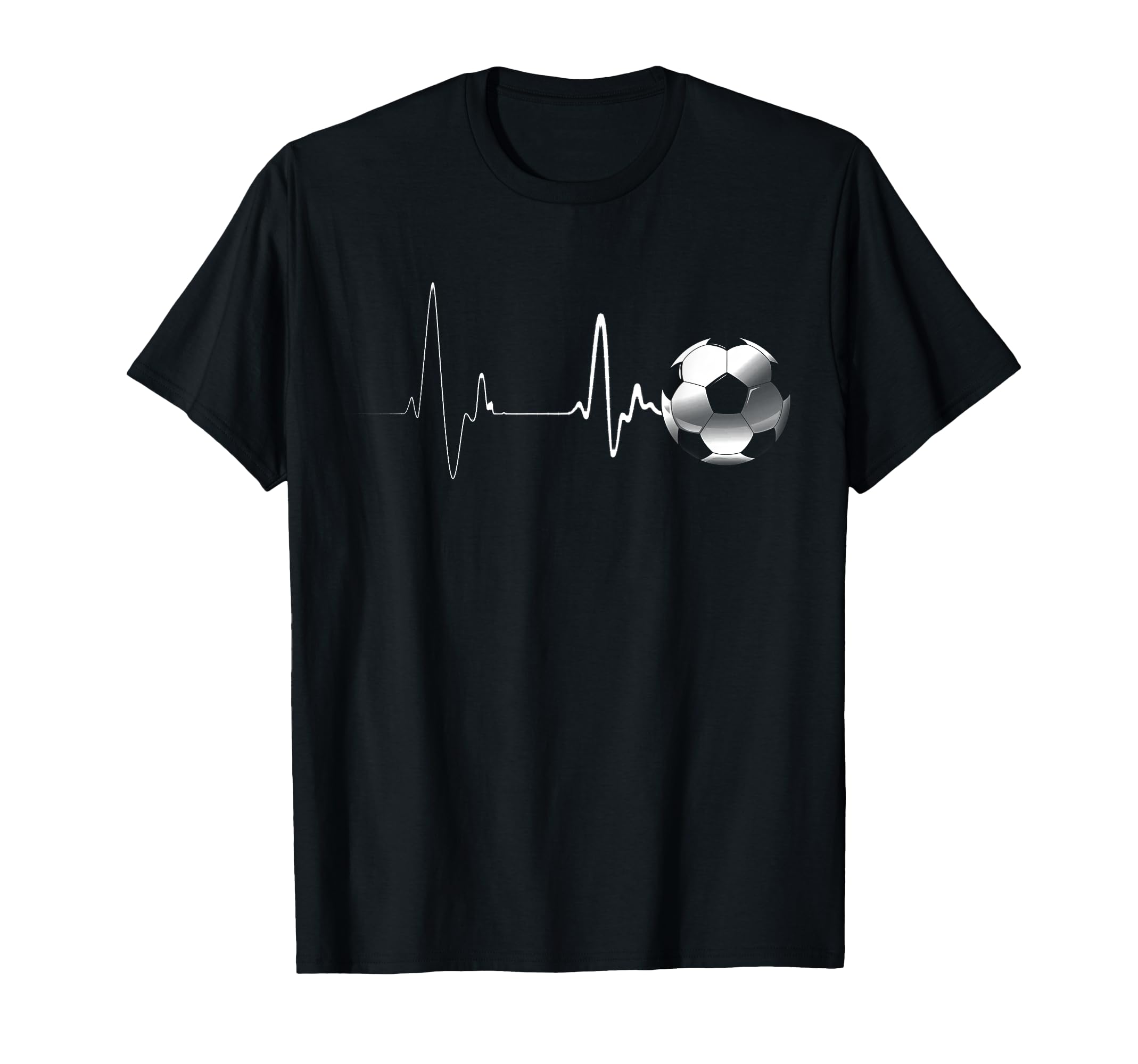 Soccer Heart Beat Worlds Sport T-Shirt - Casual Everyday Wear Unisex