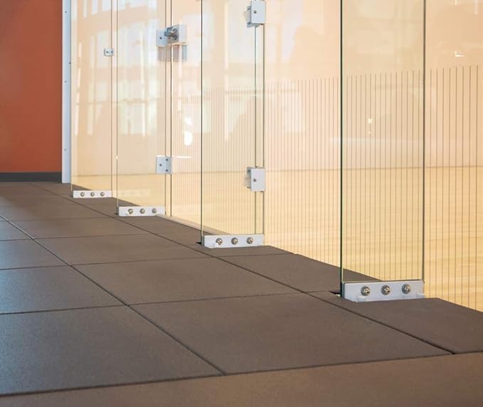 American Floor Mats - Extreme Rubber Gym Tiles 1 Inch Thick Colorful Superior Shock and Sound Absorbing 95% Light Greys 2' x Single Tile (Covers 4 Sq Ft)