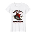 Boots Dirty Heart Clean Soccer Player T-Shirt - Streetwear Style Men Women