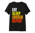 Eat Sleep Soccer Repeat Tri Blend T-Shirt - Graphic Print Unisex