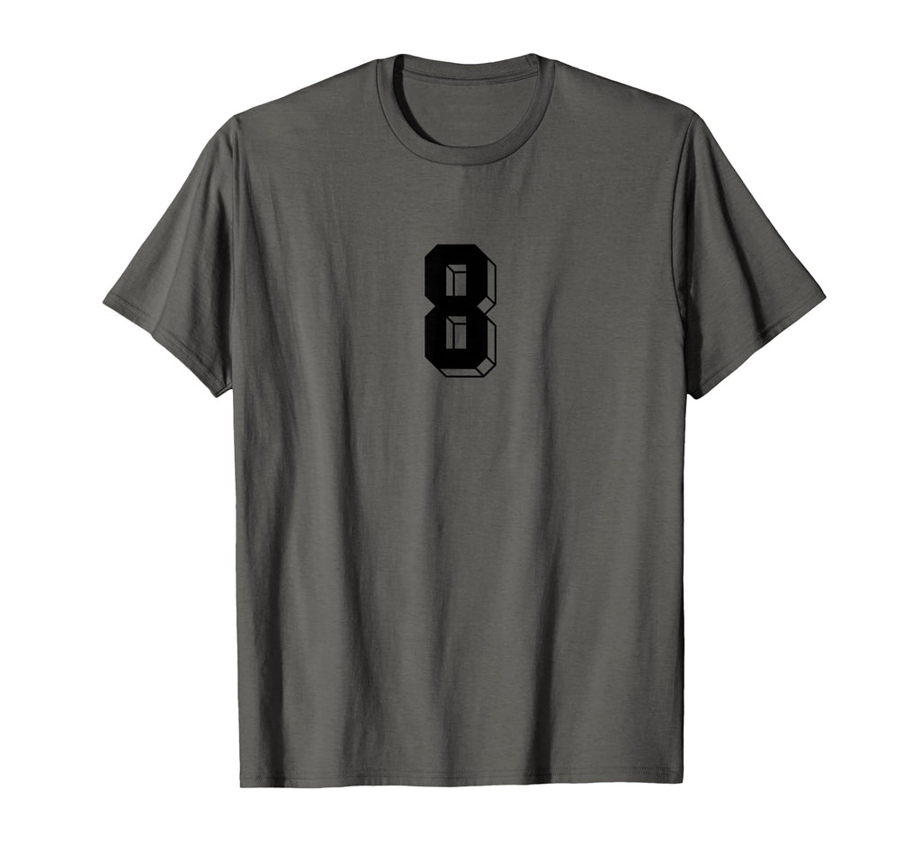 Number 8 80S 90S Soccer Team Jersey T-Shirt - Custom Art Print Men Women