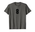 Number 8 80S 90S Soccer Team Jersey T-Shirt - Custom Art Print Men Women