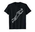 Soccer Goalkeeper Drawing Ball Sport T-Shirt - Minimalist Print for Adults