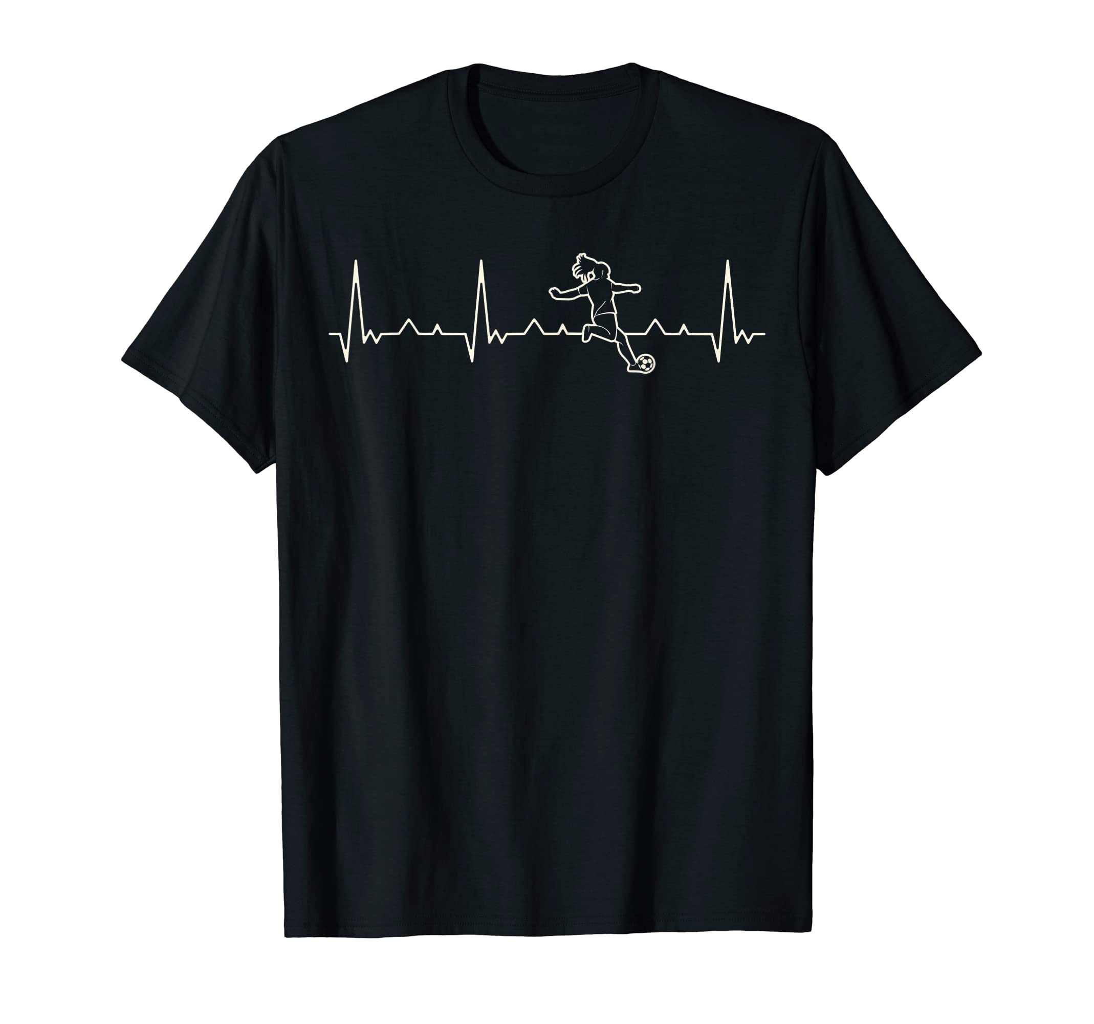 Mens Soccer Player Shot T-Shirt - Minimalist Print for Adults