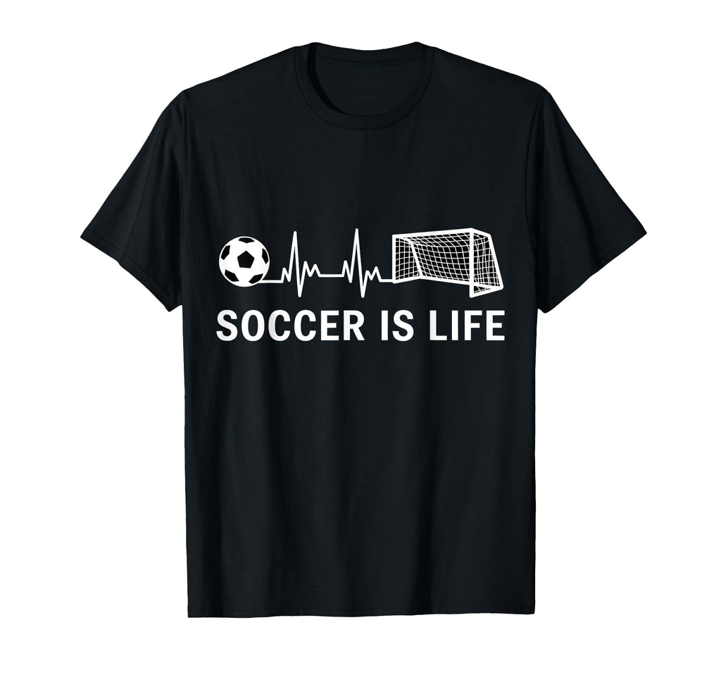 Soccer Is Life Heartbeat T-Shirt - Custom Art Print Men Women