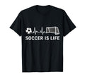 Soccer Is Life Heartbeat T-Shirt - Aesthetic Graphic for Adults