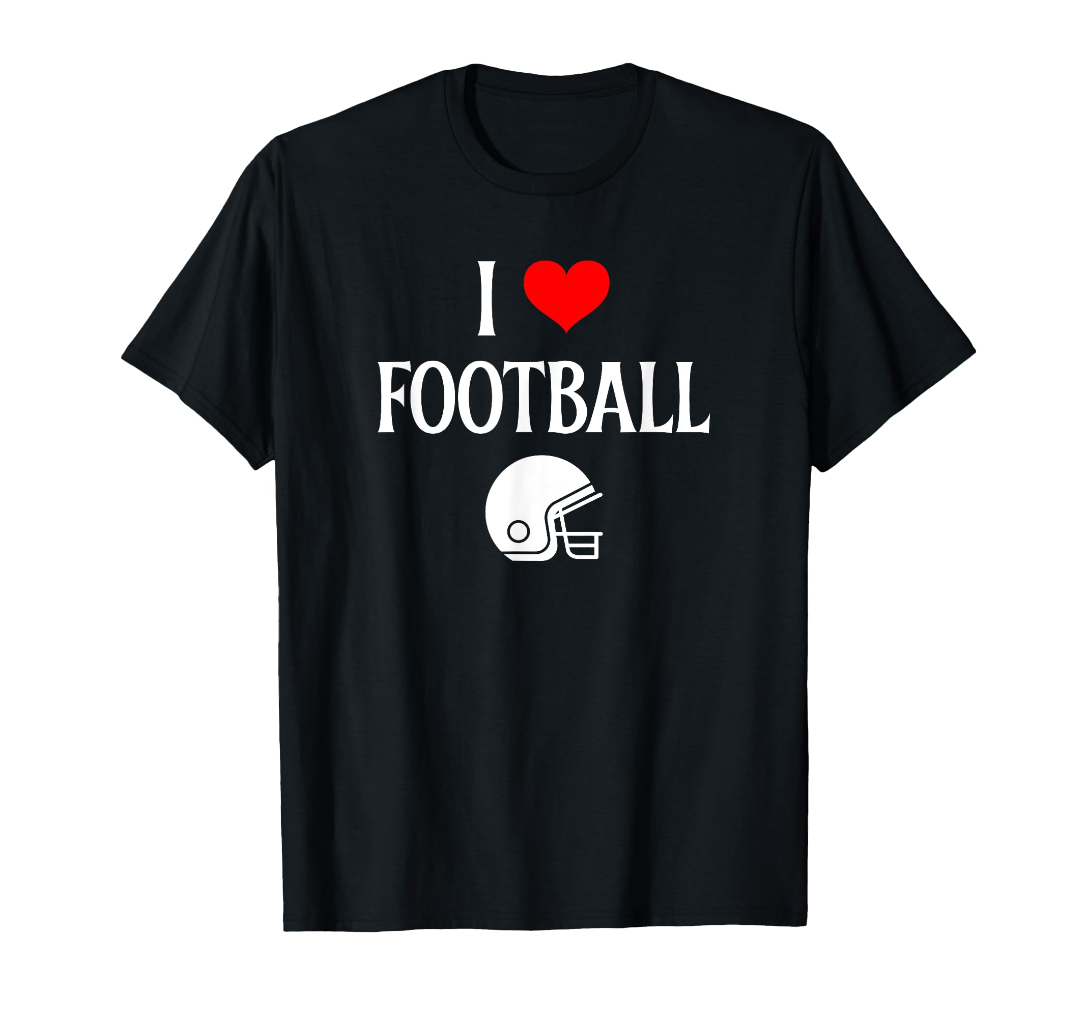I Love Football I Heart Football T-Shirt - Minimalist Print Men Women