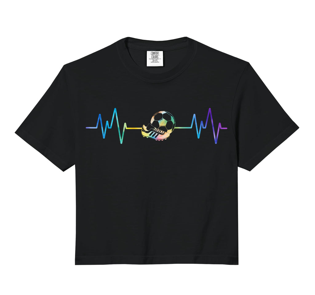 Soccer Heartbeat Lover And Comfort Colors Hoodie - Custom Art Print Unisex