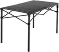 Heavy-Duty Roll-Top Table for Camping - Portable Aluminum-Top Folding Table with Steel Frame by Caddis Sports (Medium)