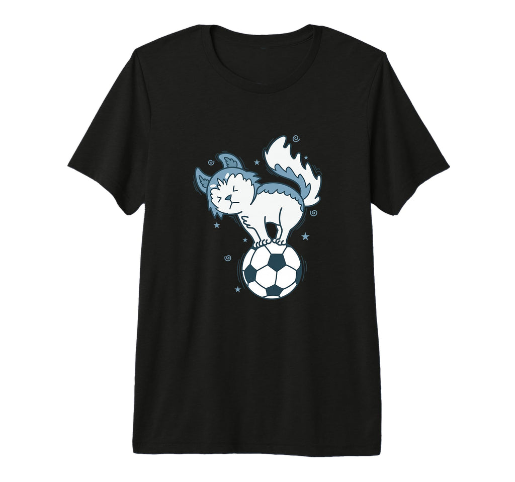Husky Sled Dog Loves Soccer Snow Tri T-Shirt - Unique Graphic Men Women