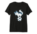 Husky Sled Dog Loves Soccer Snow Tri T-Shirt - Unique Graphic Men Women