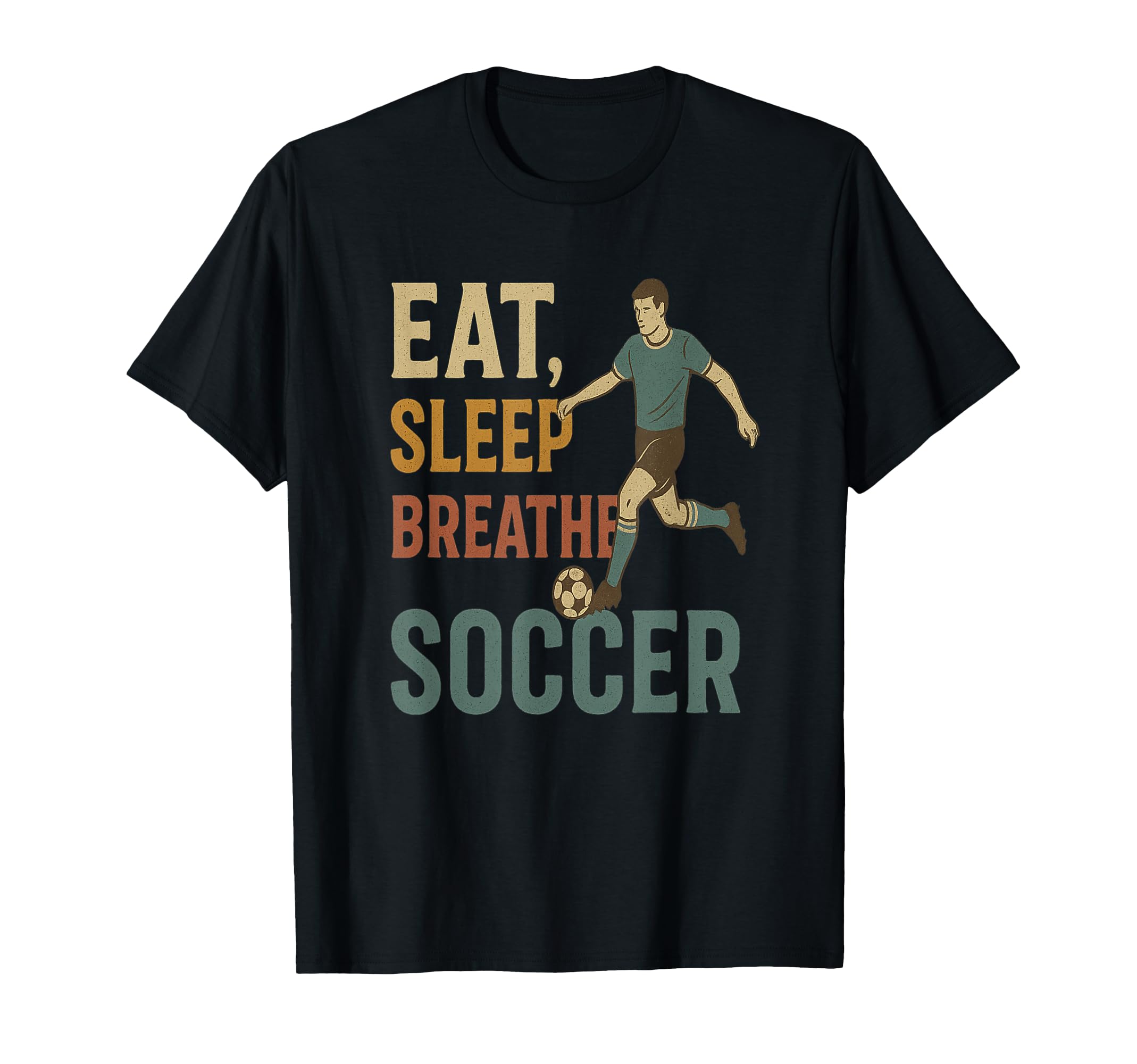 Eat Sleep Breathe Soccer Athlete T-Shirt - Streetwear Style for Adults
