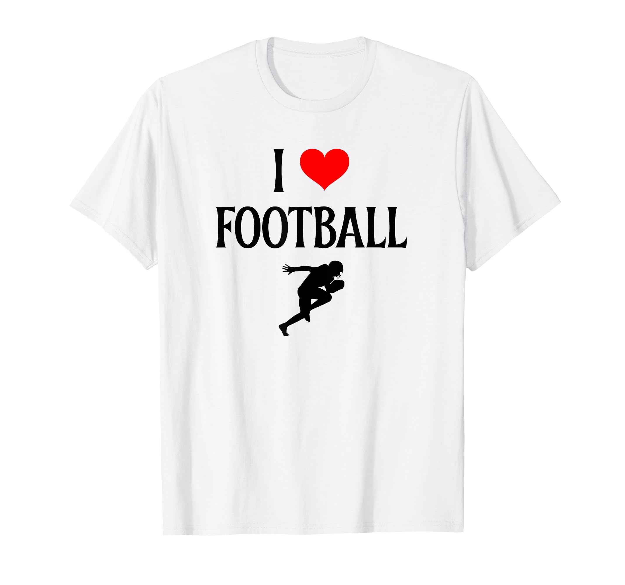 I Love Football I Heart Football T-Shirt - Novelty Apparel for Adults