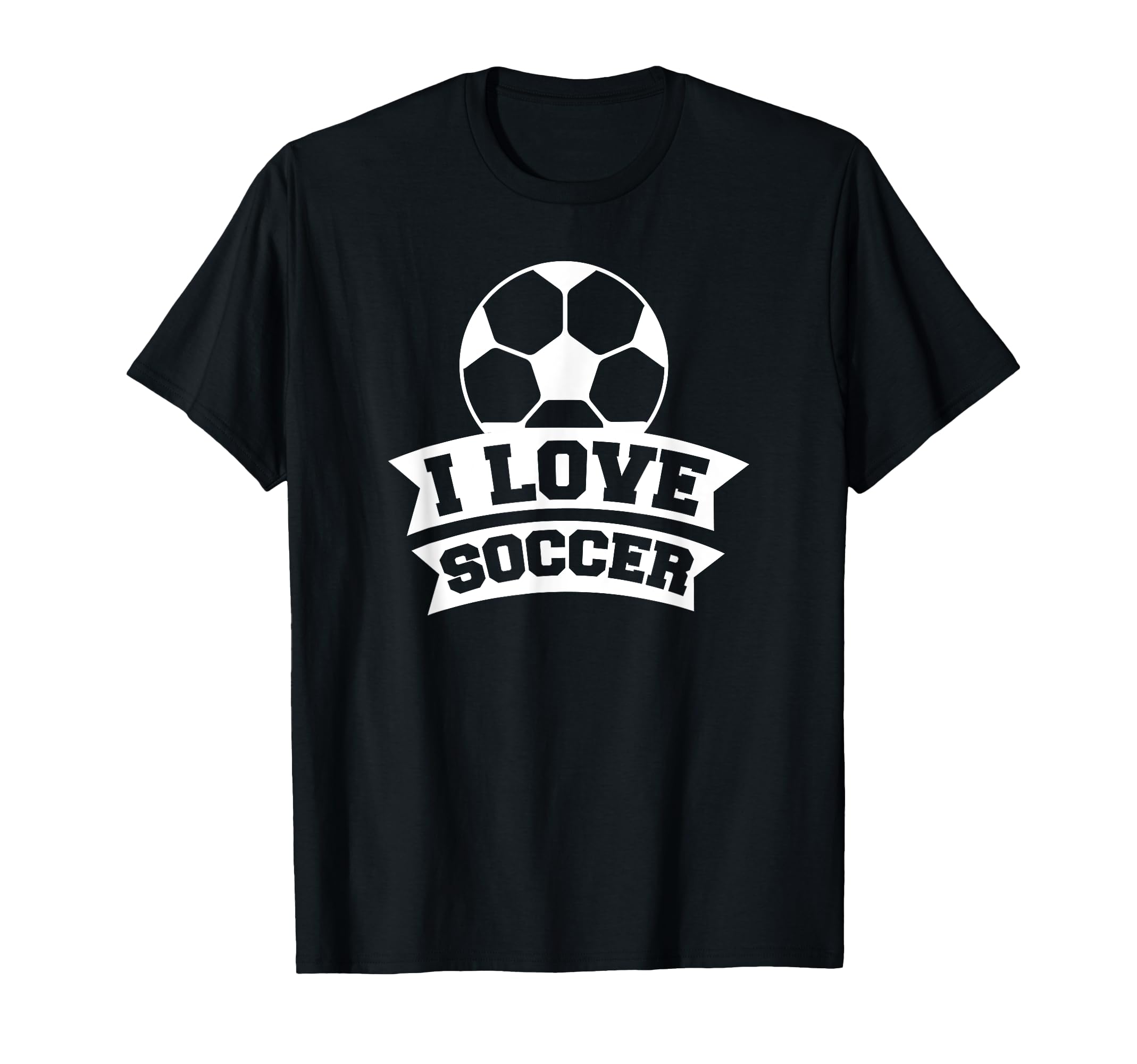 Soccer Sports Funny I Love Soccer T-Shirt - Minimalist Print for Adults