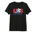Usa Soccer Tri Blend T-Shirt - Graphic Print for Adults