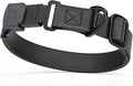 Dogline Biothane Waterproof Dog Collar with Herm Sprenger Black Stainless Steel Quick Release Buckle – Heavy Duty Tactical Durable Collar for Dogs – Comfortable and Safe Pet Collar W3/4" L12-19 Black