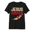 Jesus Saves Soccer Football Goalie Sport T-Shirt - Minimalist Print Unisex