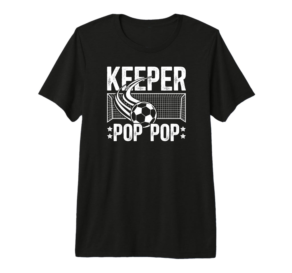 Mens Soccer Keeper Pop Pop Soccer T-Shirt - Aesthetic Graphic for Adults