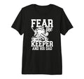 Mens Fear Hockey Keeper Dad Hockey T-Shirt - Trendy Graphic for Adults