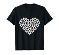 Heart Shaped Soccer Ball Pattern T-Shirt - Novelty Apparel Unisex