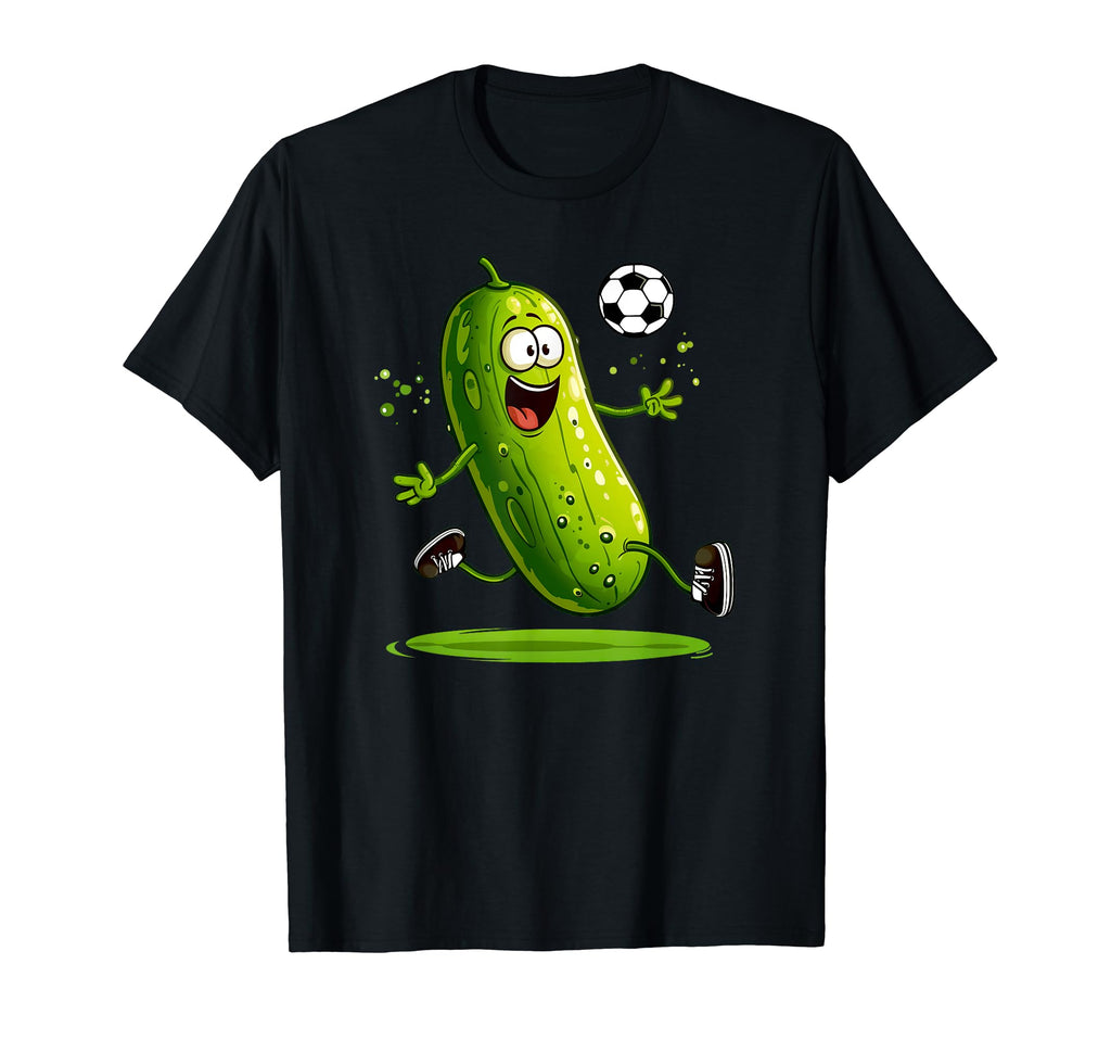 Soccer Playing Pickle Sporty Pickle Hoodie - Unique Graphic Men Women
