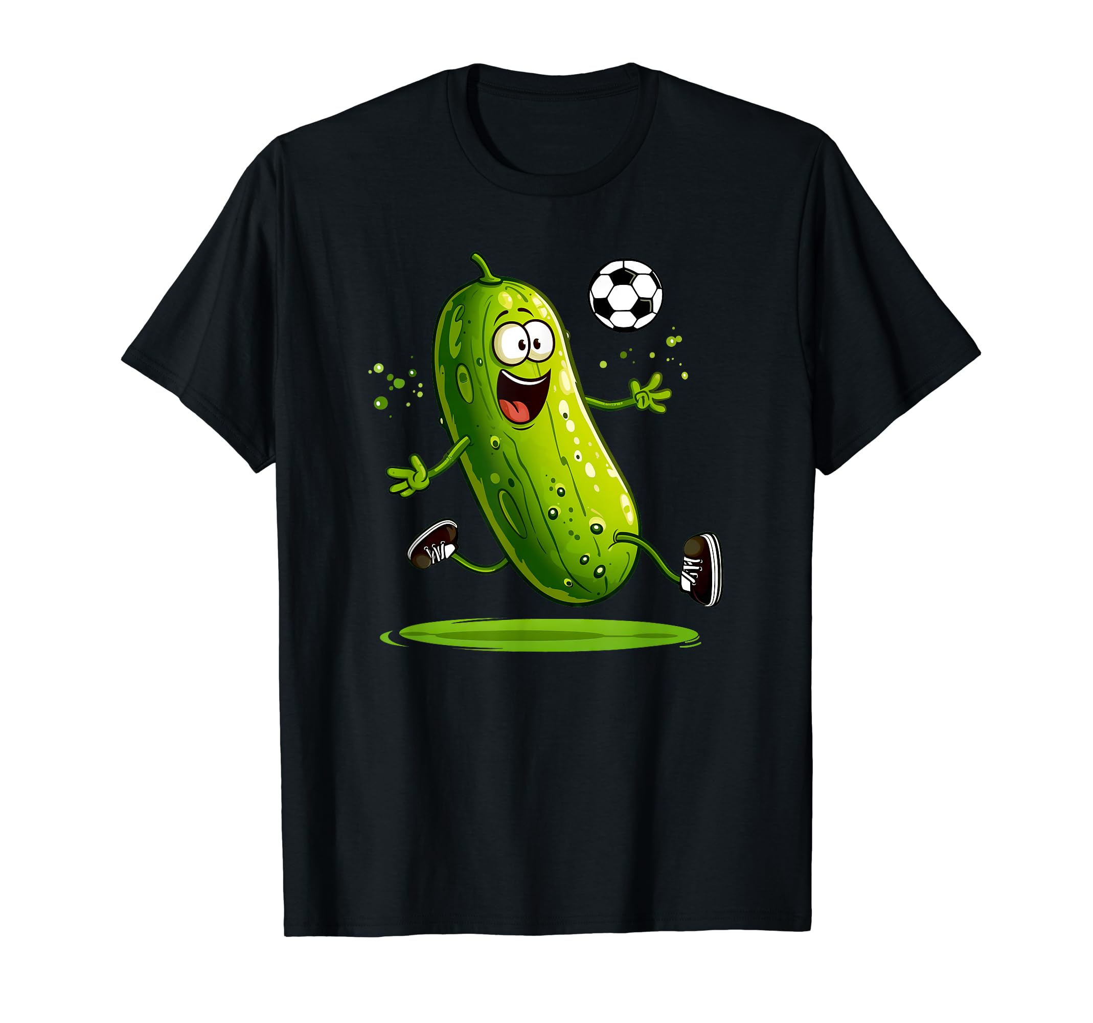 Soccer Playing Pickle Sporty Pickle Hoodie - Unique Graphic Men Women