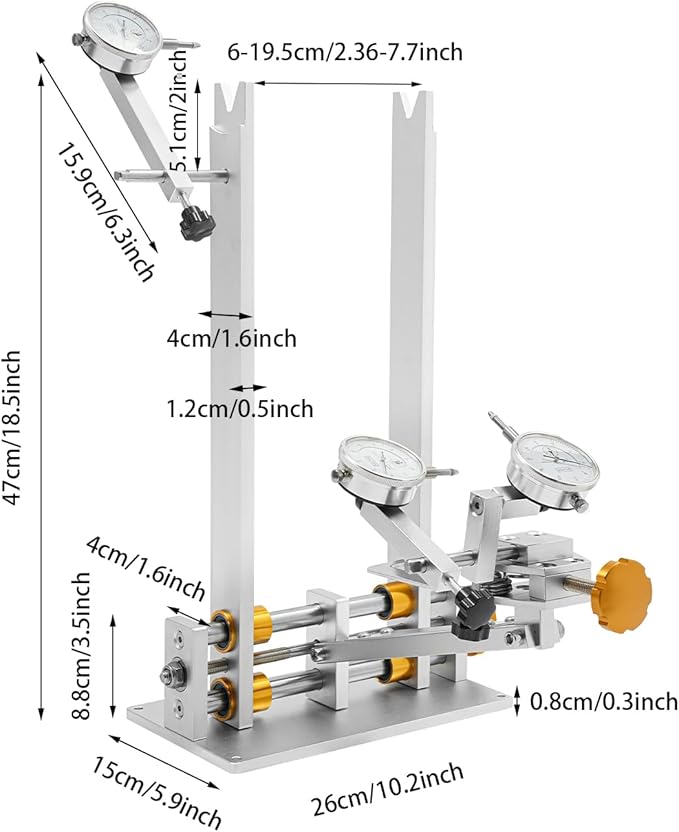 Bicycle Wheel Repair Bracket, Professional Wheel Truing Stand, Bicycle Wheel Repair Tool Kit, Bike Wheel Repair Truing Bearing Stand w/ Mechanic Tool for 10" - 29" Wheels, Bicycle Wheel Repair Truing Bearing Workstands