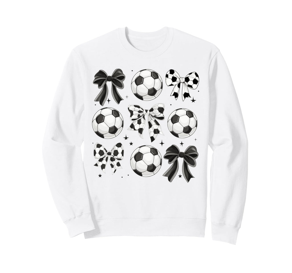 Soccer Coquette Mom Preppy Sweatshirt - Casual Everyday Wear for Adults