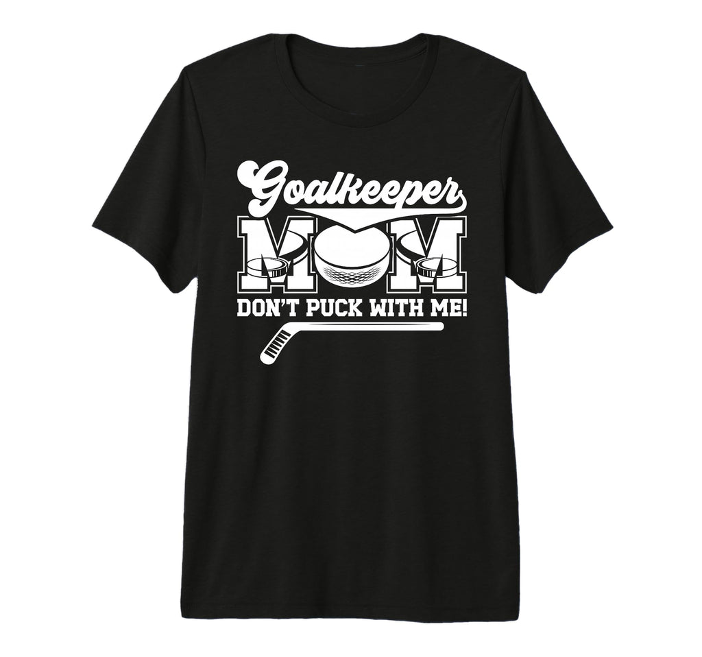 Funny Ice Hockey Goalkeeper Mom T-Shirt - Minimalist Print Men Women