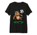 Funny Capybara Playing Soccer Football T-Shirt - Minimalist Print Unisex