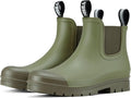 HISEA Women's Short Rain Boots Waterproof Garden Shoes Rubber Chelsea Boots Anti-Slipping Rainboots for Ladies with Comfort Insole Lightweight Stylish Ankle Rain Shoes Outdoor Work Booties