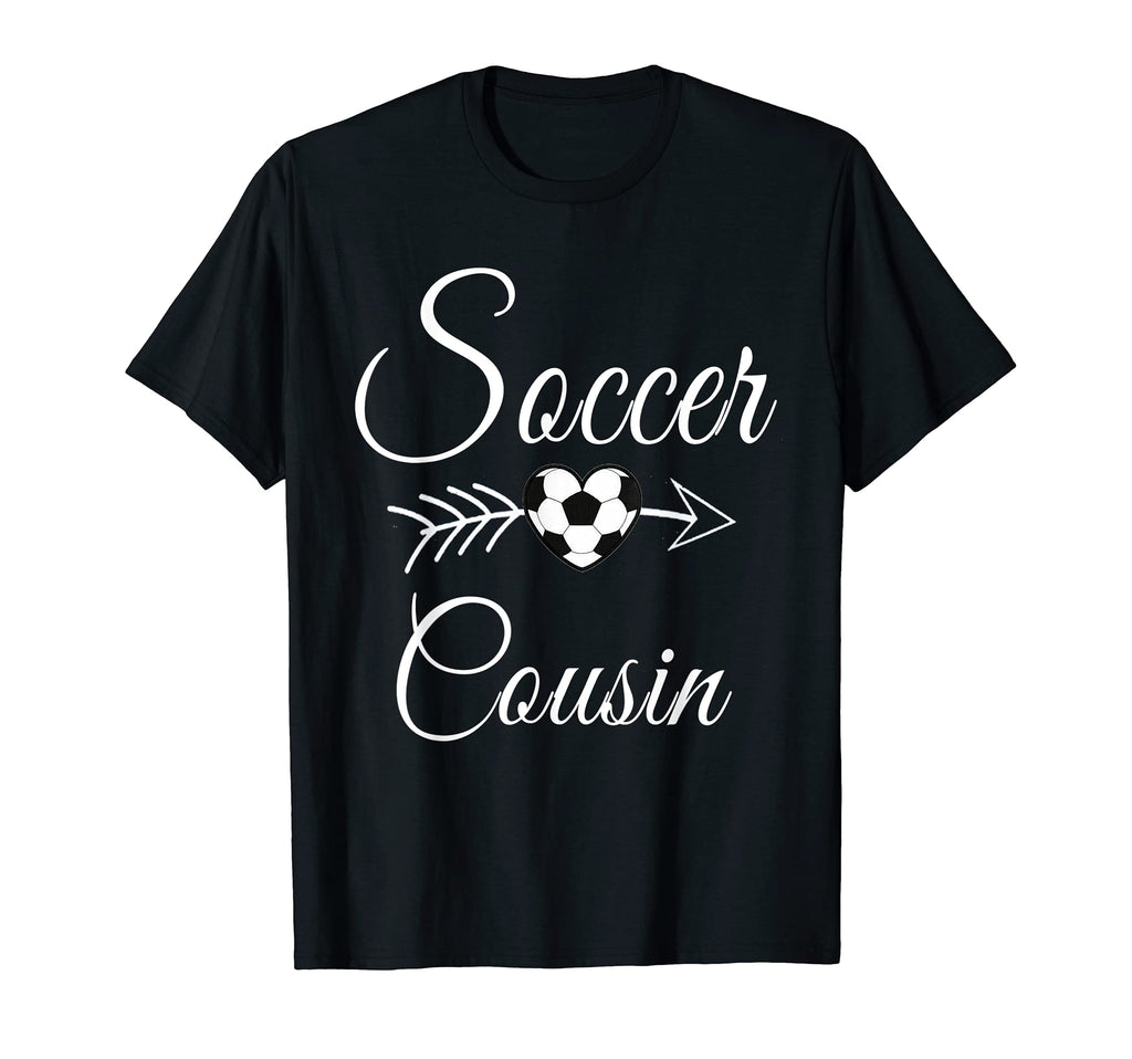 Soccer Cousin Heart Soccer Lovers T-Shirt - Minimalist Print Men Women